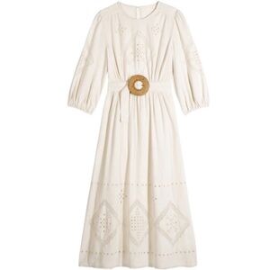 ba&sh Cream Long Sleeve Dress with Belt